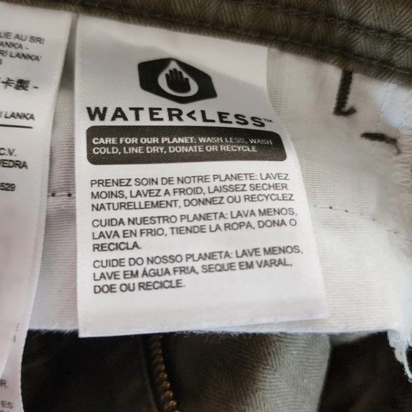 Levis Olive Herringbone Classic Utility Wide Leg Pants Size 6 - Picture 9 of 12